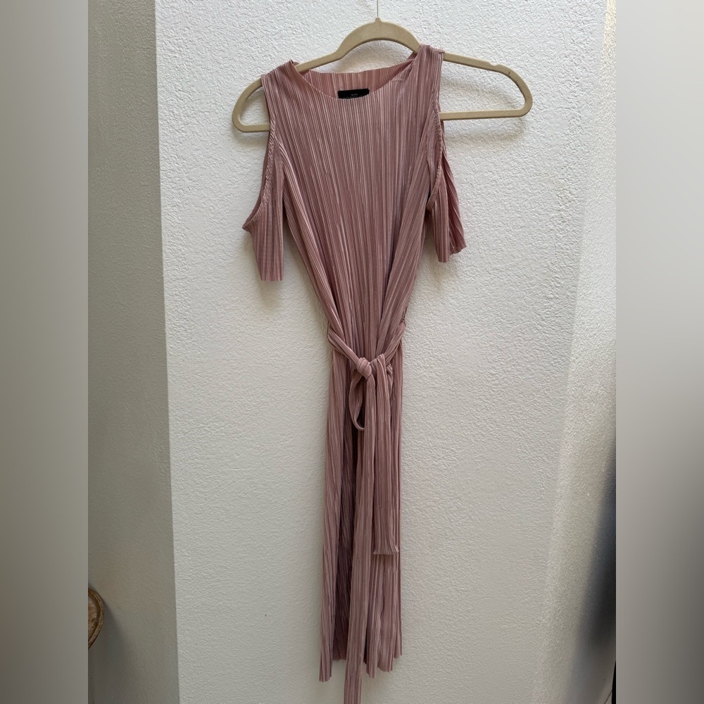 Topshop Pleated Pink Dress